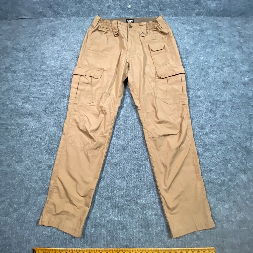 CQR Men Tactical Pants TLP125 Tan Coyote Brown Ripstop Cargo Work Pants 32x34